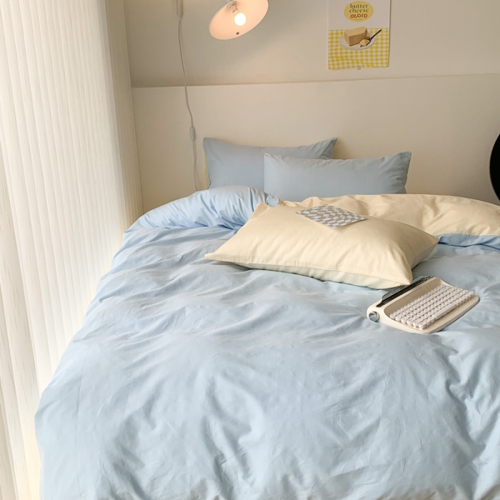 91家纺网 家纺一手货源 找家纺 昔可 纯色混搭拼色 柠檬海风