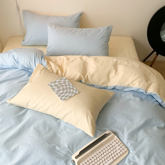 91家纺网 家纺一手货源 找家纺 昔可 纯色混搭拼色 柠檬海风