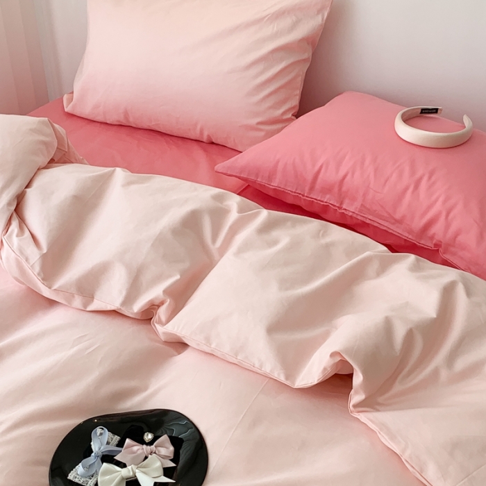 91家纺网 家纺一手货源 找家纺 昔可 纯色混搭拼色 少女粉黛