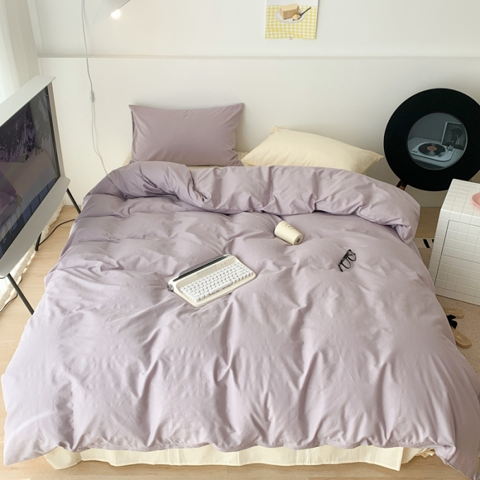 91家纺网 家纺一手货源 找家纺 昔可 纯色混搭拼色 香芋芝士