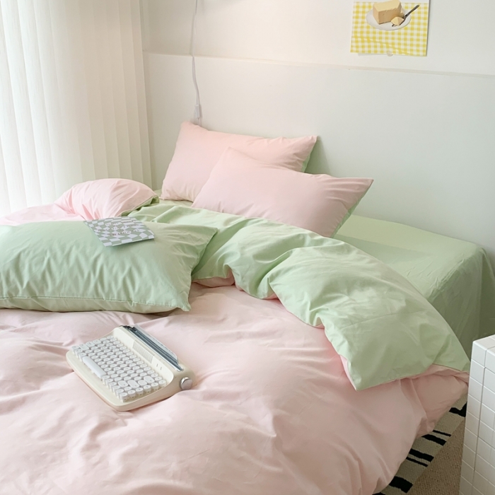 91家纺网 家纺一手货源 找家纺 昔可 纯色混搭拼色 香草冰淇淋