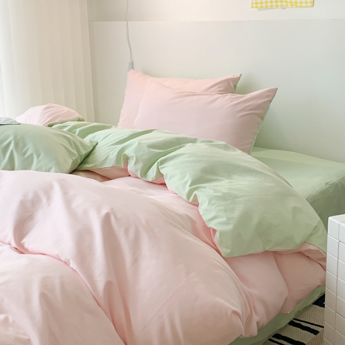 91家纺网 家纺一手货源 找家纺 昔可 纯色混搭拼色 香草冰淇淋