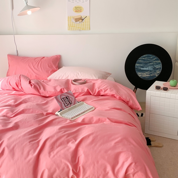 91家纺网 家纺一手货源 找家纺 昔可 纯色混搭拼色 乌梅子酱