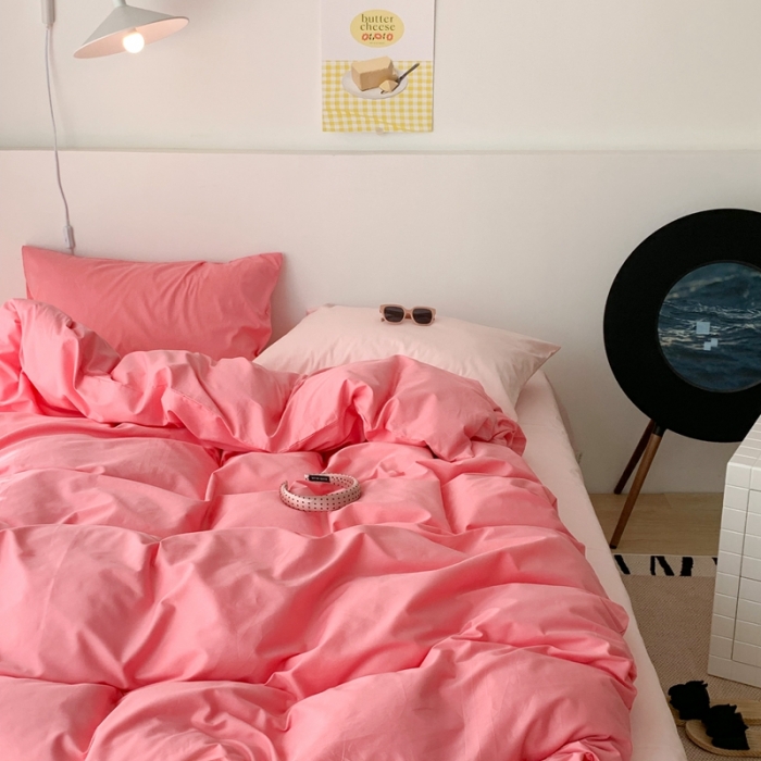 91家纺网 家纺一手货源 找家纺 昔可 纯色混搭拼色 乌梅子酱