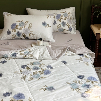 91家纺网 家纺一手货源 找家纺 总[特价】被窝玫瑰物语全棉新疆棉花夏被四件套