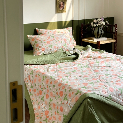 91家纺网 家纺一手货源 找家纺 总[特价】被窝玫瑰物语全棉新疆棉花夏被四件套