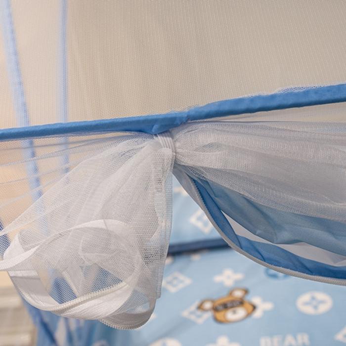 91家纺网 家纺一手货源 找家纺 2024新款六股加高防摔折叠款印花蚊帐