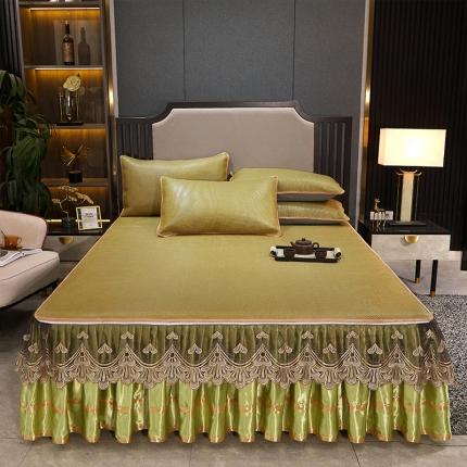 91家纺网 家纺一手货源 找家纺 （总）罗艺轩 2024新款可拆卸床裙款冰藤席