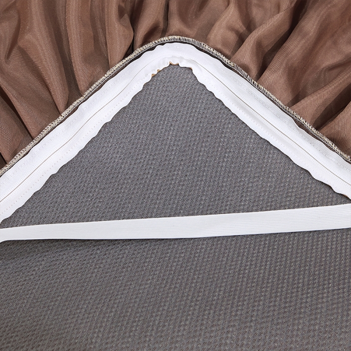 91家纺网 家纺一手货源 找家纺 罗艺轩 2024新款可拆卸床裙款冰藤席 富贵旺族-奶咖