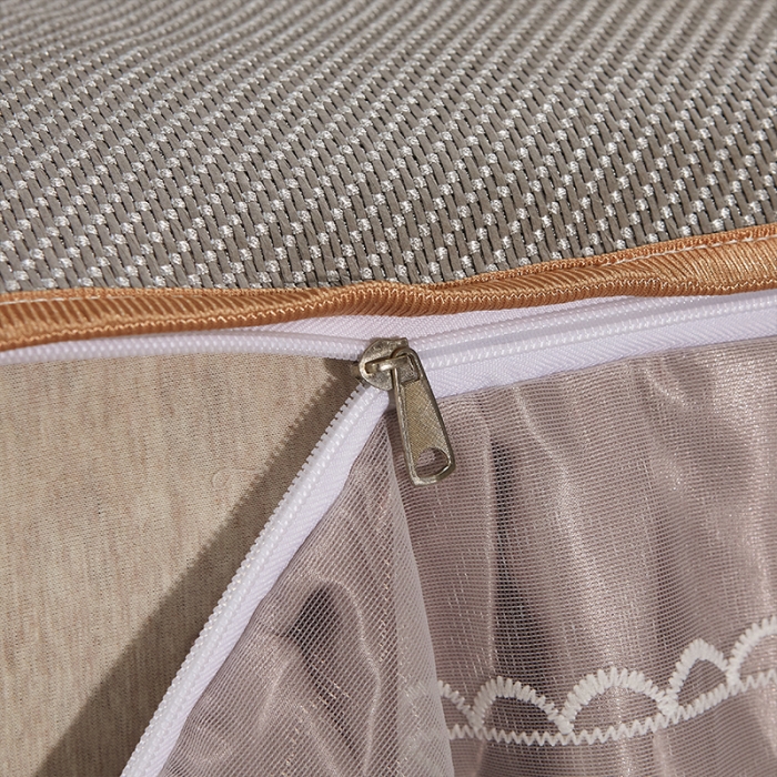 91家纺网 家纺一手货源 找家纺 罗艺轩 2024新款可拆卸床裙款冰藤席 富贵旺族-灰