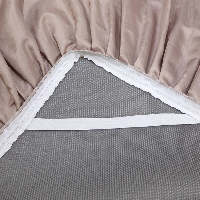 91家纺网 家纺一手货源 找家纺 罗艺轩 2024新款可拆卸床裙款冰藤席 富贵旺族-灰