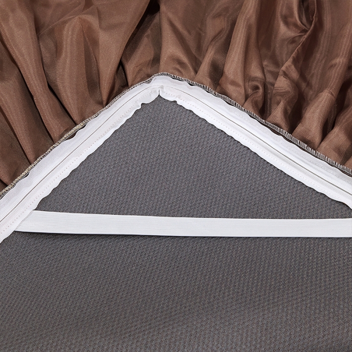 91家纺网 家纺一手货源 找家纺 罗艺轩 2024新款可拆卸床裙款冰藤席 富贵旺族-深咖