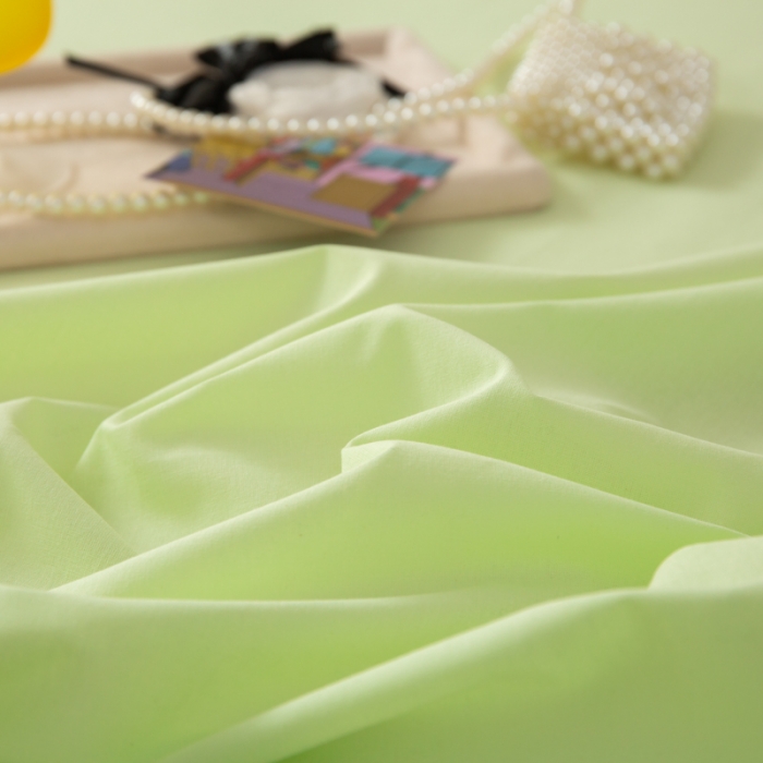 91家纺网 家纺一手货源 找家纺 芬晴 2023新款纯棉水洗棉单层床笠 薄荷绿