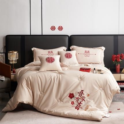 91家纺网 家纺一手货源 找家纺 （总）甜咪咪 2023新款居家婚庆被结婚被婚庆大豆被 春秋冬喜被