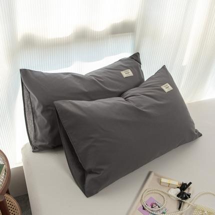 91家纺网 家纺一手货源 找家纺 芬晴 2023新款纯棉水洗棉枕套 岩灰