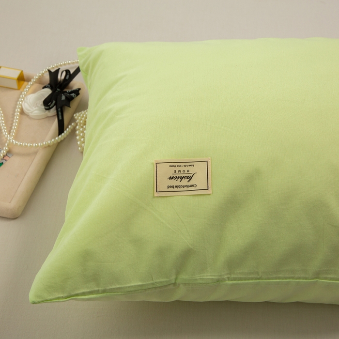 91家纺网 家纺一手货源 找家纺 芬晴 2023新款纯棉水洗棉枕套 薄荷绿