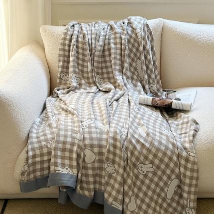 91家纺网 家纺一手货源 找家纺 （总）麻依 2023新款竹棉双层纱布毯竹纤维毛巾被冷感毯子夏凉被