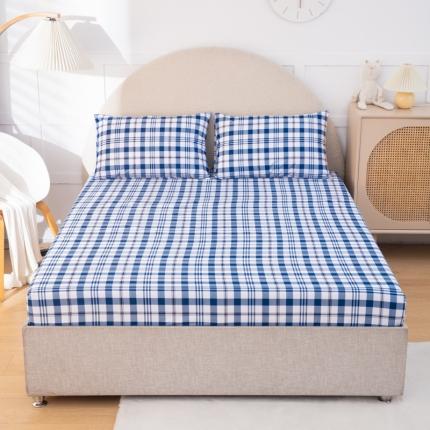 91家纺网 家纺一手货源 找家纺 火星时代 2023新款防水床笠隔尿透气防滑床单防尘罩 蓝调