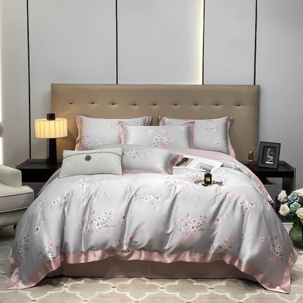 91家纺网 家纺一手货源 找家纺 娇逸 2023新款60天丝印花系列四件套 灵珊