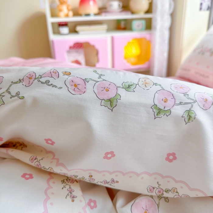 91家纺网 家纺一手货源 找家纺 呗旺鹿 2023新款13372全棉纯棉印花四件套直播款 蝶恋花