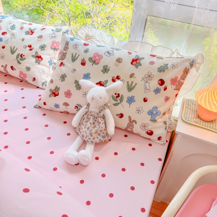 91家纺网 家纺一手货源 找家纺 呗旺鹿 2023新款13372全棉纯棉印花四件套直播款 奇妙农场