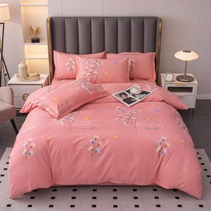 91家纺网 家纺一手货源 找家纺 （总1）喜四方 2024新款全棉磨毛全棉印花四件套