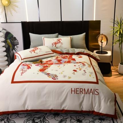 91家纺网 家纺一手货源 找家纺 （总）爵仕 2023新款直播供货轻奢简约风全棉四件套