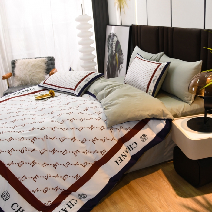 91家纺网 家纺一手货源 找家纺 爵仕 2023新款轻奢简约风全棉四件套 迪赛