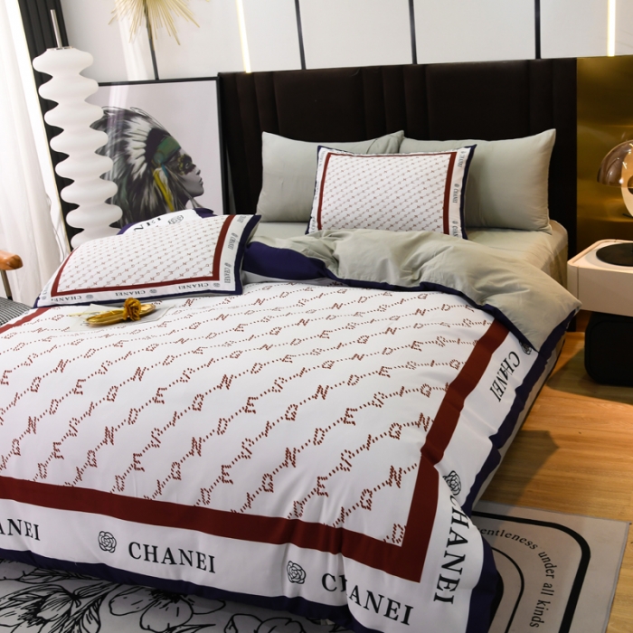 91家纺网 家纺一手货源 找家纺 爵仕 2023新款轻奢简约风全棉四件套 迪赛