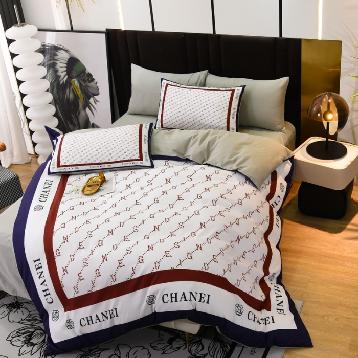 91家纺网 家纺一手货源 找家纺 爵仕 2023新款轻奢简约风全棉四件套 迪赛