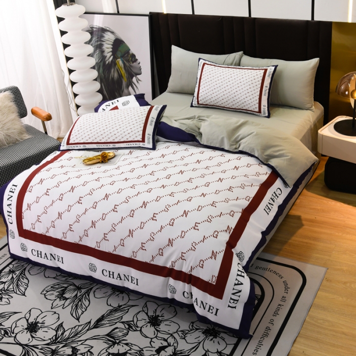 91家纺网 家纺一手货源 找家纺 爵仕 2023新款轻奢简约风全棉四件套 迪赛