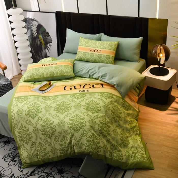 91家纺网 家纺一手货源 找家纺 爵仕 2023新款轻奢简约风全棉四件套 罗林卡