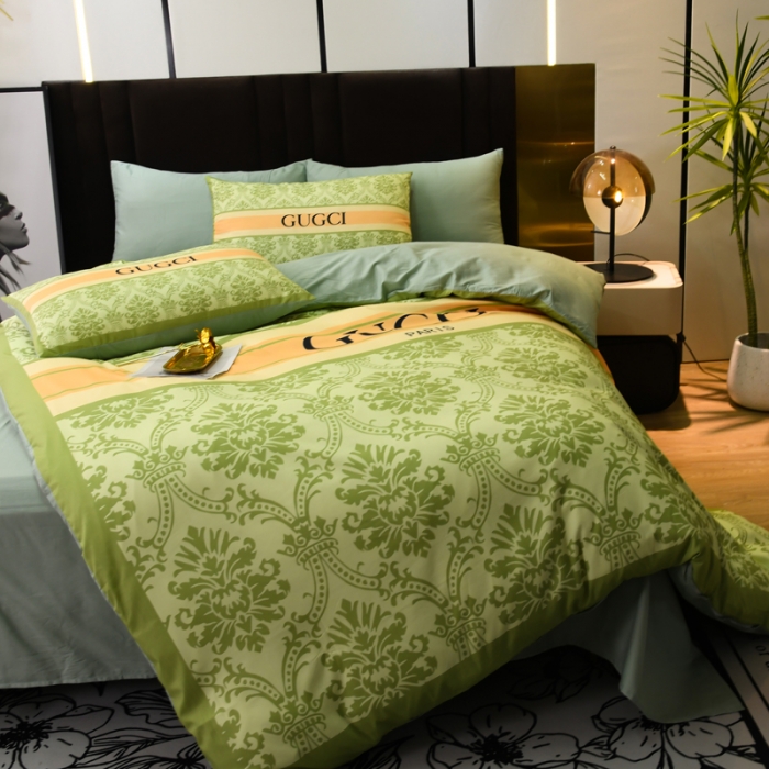 91家纺网 家纺一手货源 找家纺 爵仕 2023新款轻奢简约风全棉四件套 罗林卡