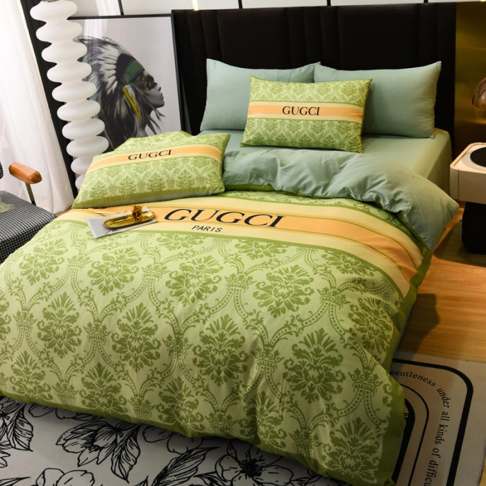 91家纺网 家纺一手货源 找家纺 爵仕 2023新款轻奢简约风全棉四件套 罗林卡