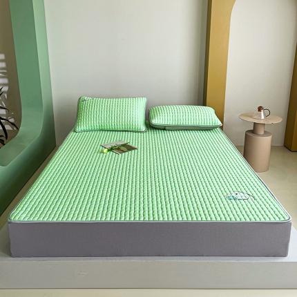 91家纺网 家纺一手货源 找家纺 好眠好梦 小冰块（床笠款）10MM乳胶凉席 小冰块-果绿