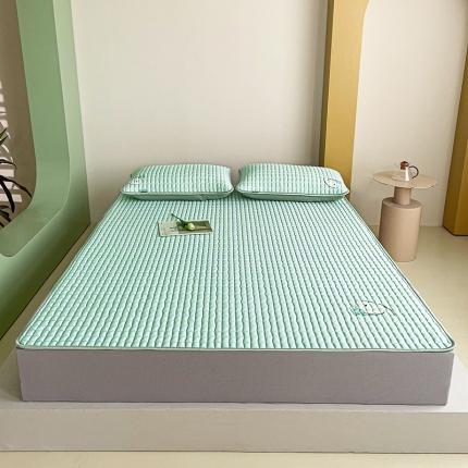 91家纺网 家纺一手货源 找家纺 好眠好梦 小冰块（床笠款）10MM乳胶凉席 小冰块-天空蓝