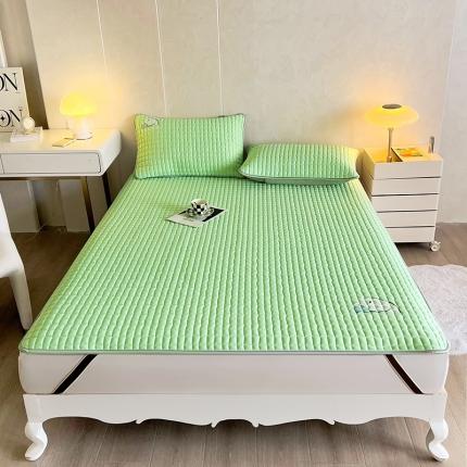 91家纺网 家纺一手货源 找家纺 好眠好梦 小冰块（床单款）10MM乳胶凉席 果绿