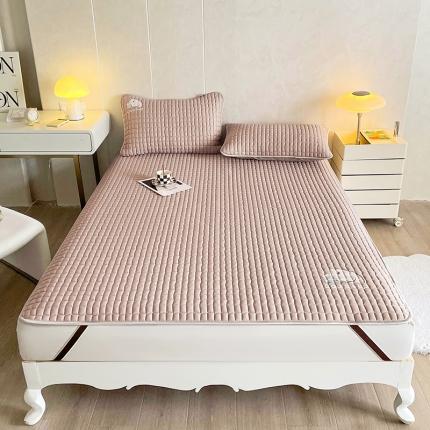 91家纺网 家纺一手货源 找家纺 好眠好梦 小冰块（床单款）10MM乳胶凉席 优雅紫