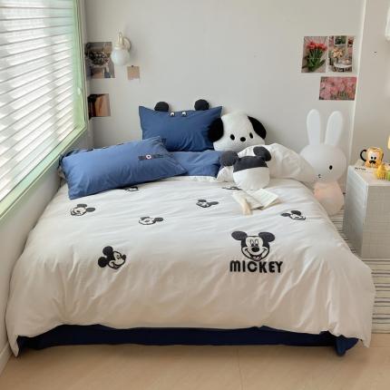 91家纺网 家纺一手货源 找家纺 （总）佰亿莱 2024直播新款全棉色织水洗棉毛巾绣迪士尼系列