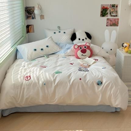 91家纺网 家纺一手货源 找家纺 （总）佰亿莱 2024直播新款全棉色织水洗棉毛巾绣迪士尼系列