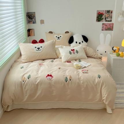 91家纺网 家纺一手货源 找家纺 佰亿莱 2024直播新款全棉色织水洗棉毛巾绣迪士尼系列 雪莉玫奇