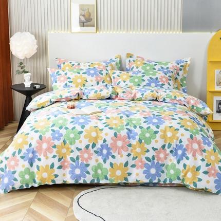 91家纺网 家纺一手货源 找家纺 登登家纺 2025新款全棉13070四件套 缤纷多彩