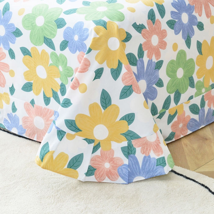 91家纺网 家纺一手货源 找家纺 登登家纺 2025新款全棉13070四件套 缤纷多彩