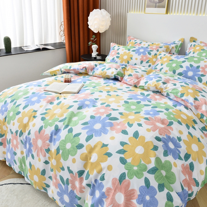 91家纺网 家纺一手货源 找家纺 登登家纺 2025新款全棉13070四件套 缤纷多彩