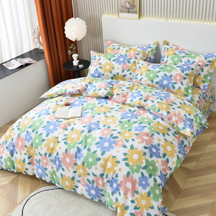 91家纺网 家纺一手货源 找家纺 登登家纺 2025新款全棉13070四件套 缤纷多彩