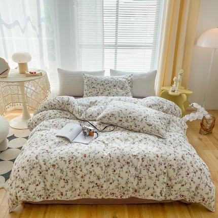 91家纺网 家纺一手货源 找家纺 尚品本色2025年新款全棉小清新双层纱梦幻物语