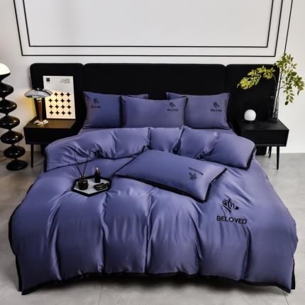 91家纺网 家纺一手货源 找家纺 （总）米奈 2024新款A类水洗真丝四件套-安迪