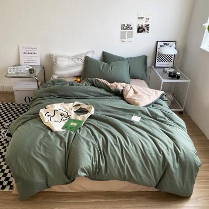 91家纺网 家纺一手货源 找家纺 （总）菲度 2022新款亲肤棉纯色四件套