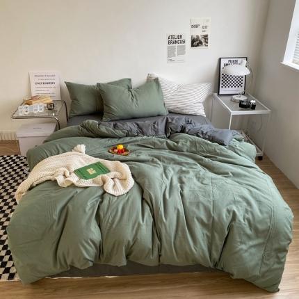 91家纺网 家纺一手货源 找家纺 （总）菲度 2022新款亲肤棉纯色四件套