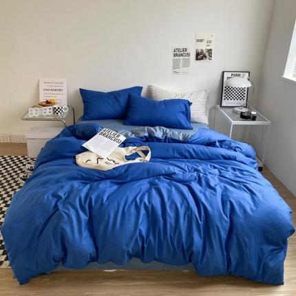 91家纺网 家纺一手货源 找家纺 （总）菲度 2022新款亲肤棉纯色四件套